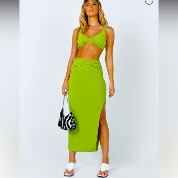 Princess Polly Dresses & Skirts - Skirt set lime green